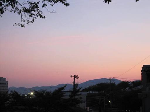 西山公園から見た夕闇風景